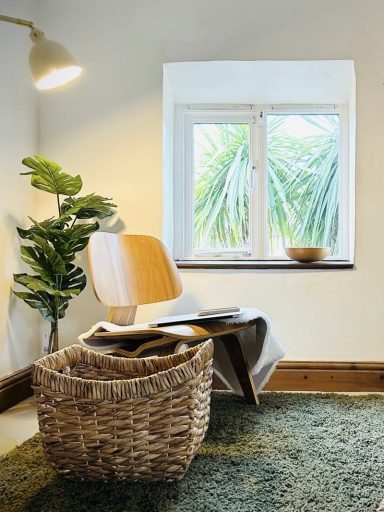 Cosy reading area on the landing upstairs. Reading area